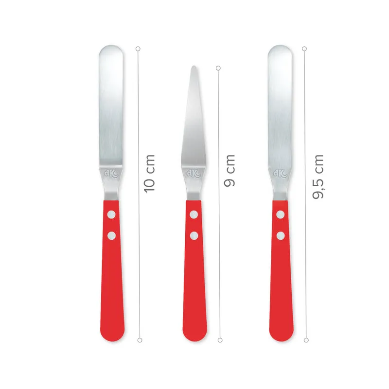 PACK 3 ESPÁTULAS ACERO INOXIDABLE HOME BAKING