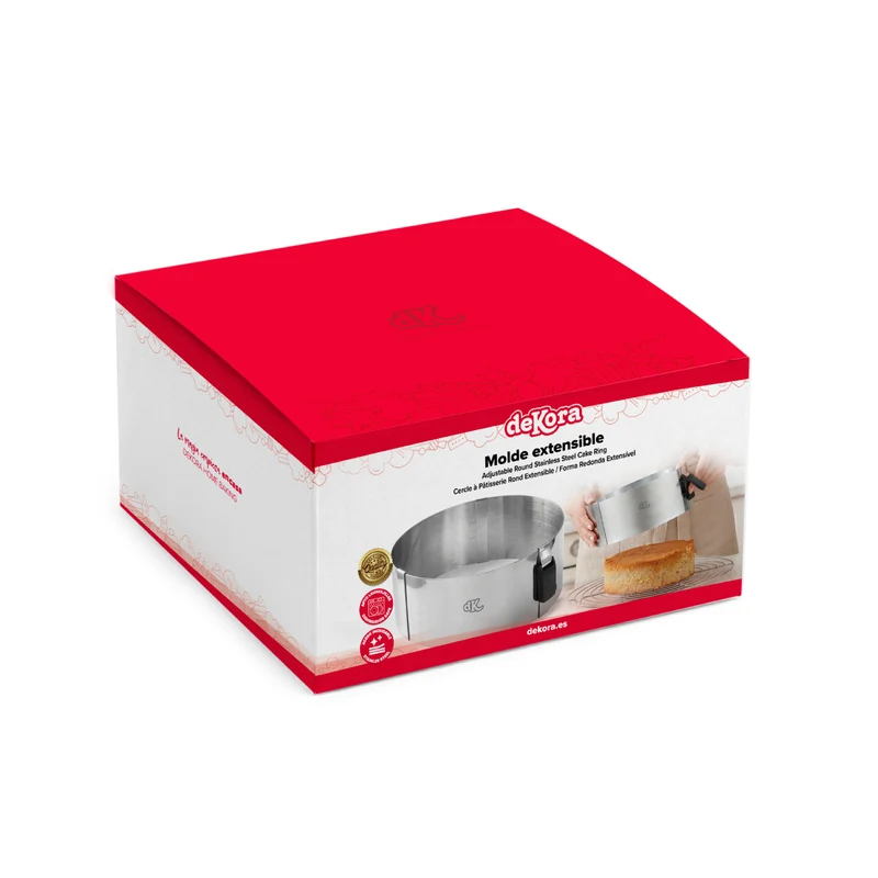 MOLDE REDONDO EXTENSIBLE ACERO INOX Ø18-30 H10CM HOME BAKING