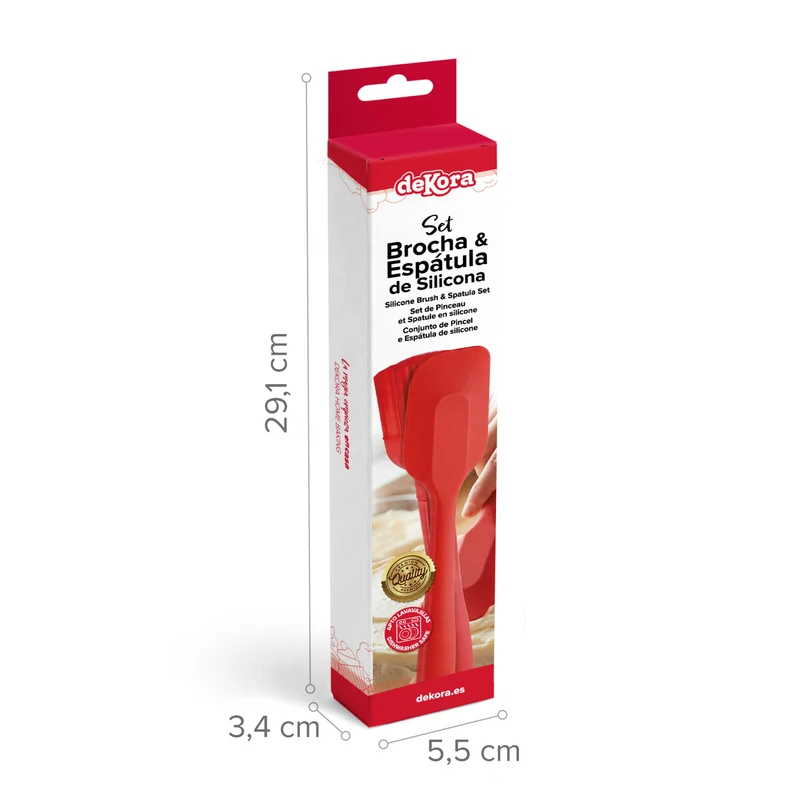 SET BROCHA Y ESPATULA DE SILICONA HOME BAKING