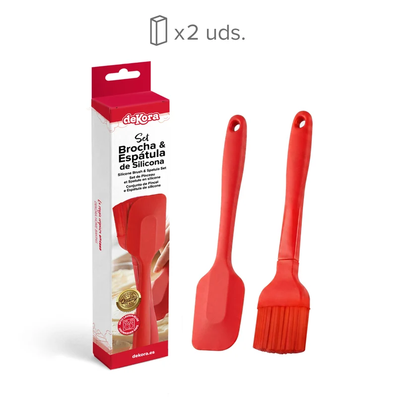 SET BROCHA Y ESPATULA DE SILICONA HOME BAKING