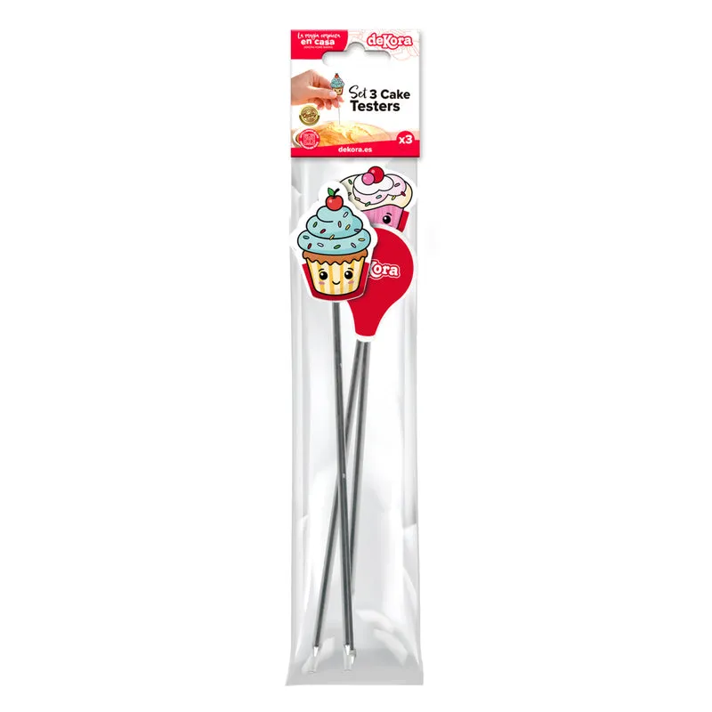PACK 3 CAKE TESTERS ACERO INOX. HOME BAKING