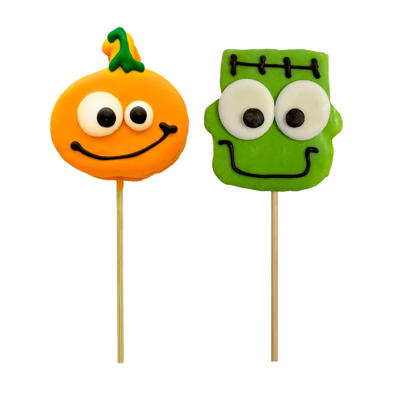 PIRULETA MALLOW CHOC HALLOWEEN SURT. CALABAZA Y FRANKI 30GR