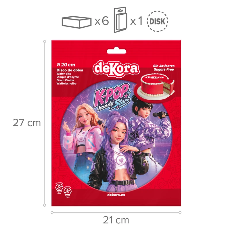 DISCO DE OBLEA KPOP KANDY STARS 20CM