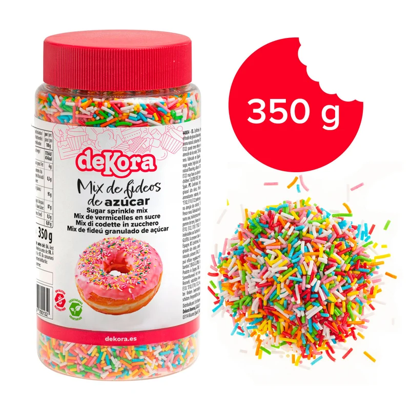 MIX FIDEO DE AZÚCAR COLORES 350GR