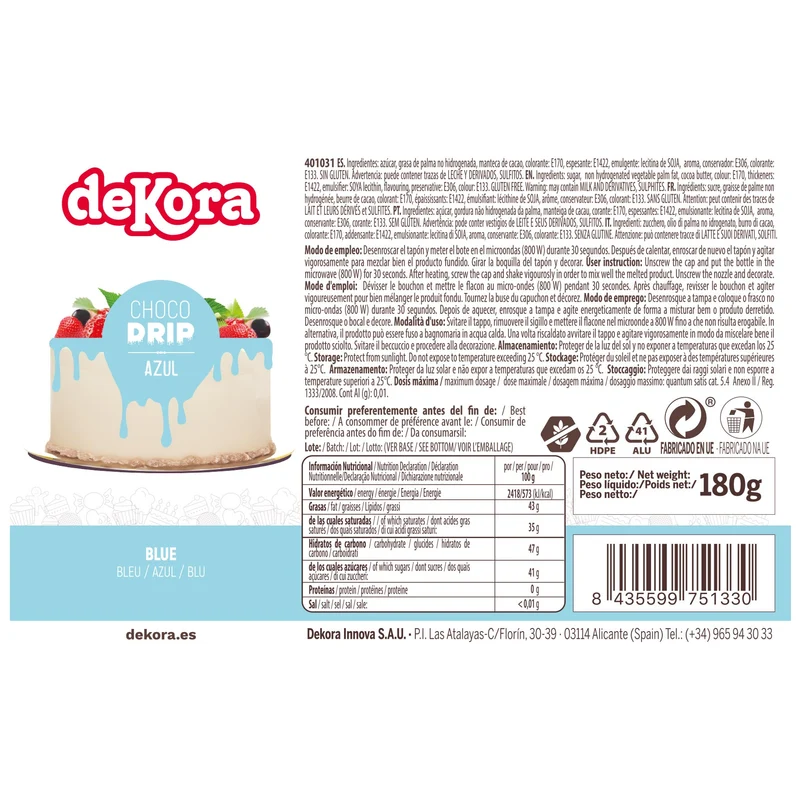CHOCO DRIP AZUL 180G