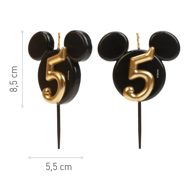 VELAS DE CUMPLEAÑOS OREJAS MICKEY MOUSE 8.5 CM | Nº5