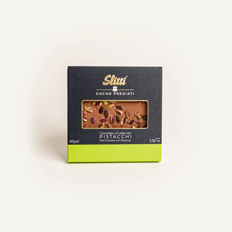 Milk Chocolate tortina with Bronte Pistachios