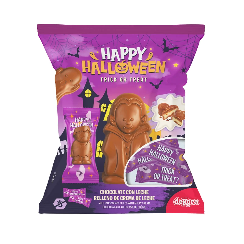 CHOCOLATES RELLENOS DE CREMA DE LECHE HAPPY HALLOWEEN 80GR