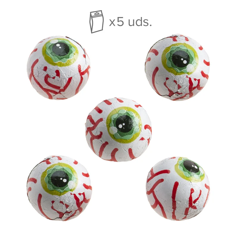 RED OJOS HALLOWEEN CHOCOLATE RELLENOS CON POPPING CANDY 75GR