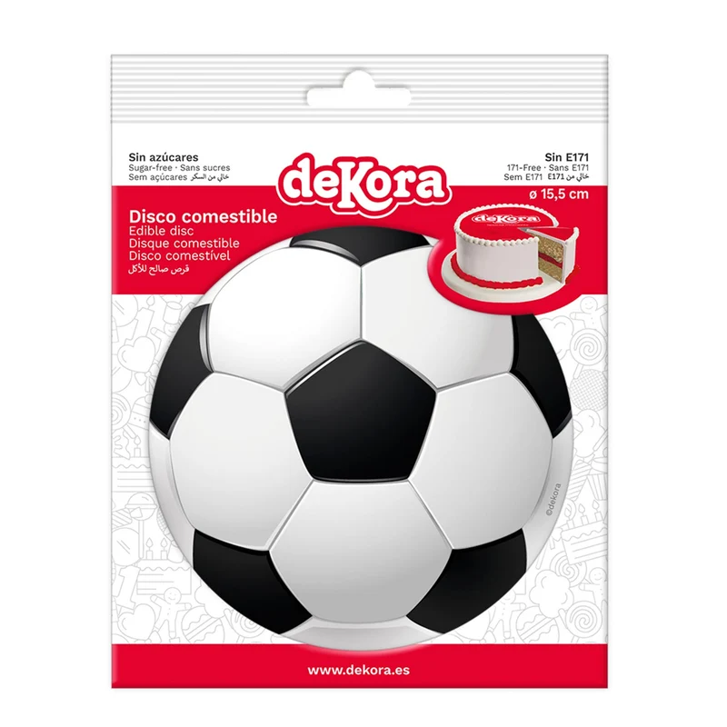 DISCO COMESTIBLE TARTA FÚTBOL ZERO 15,5CM