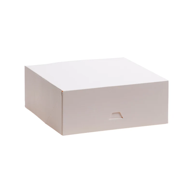 CAJA TARTA BLANCA CARTÓN 20X20X8CM