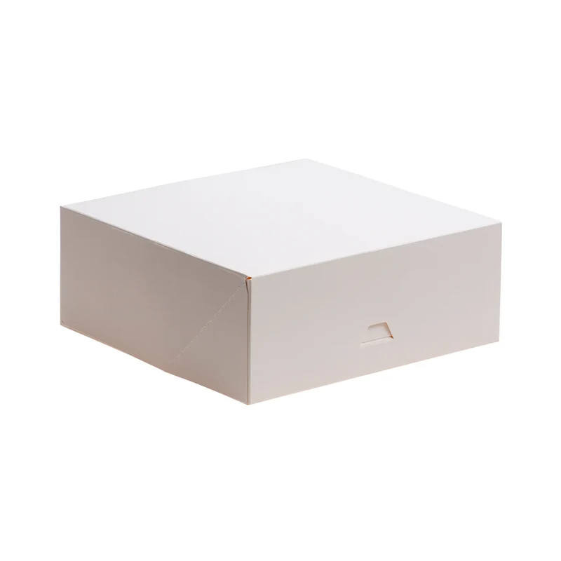 CAJA TARTA BLANCA CARTÓN 20X20X8CM