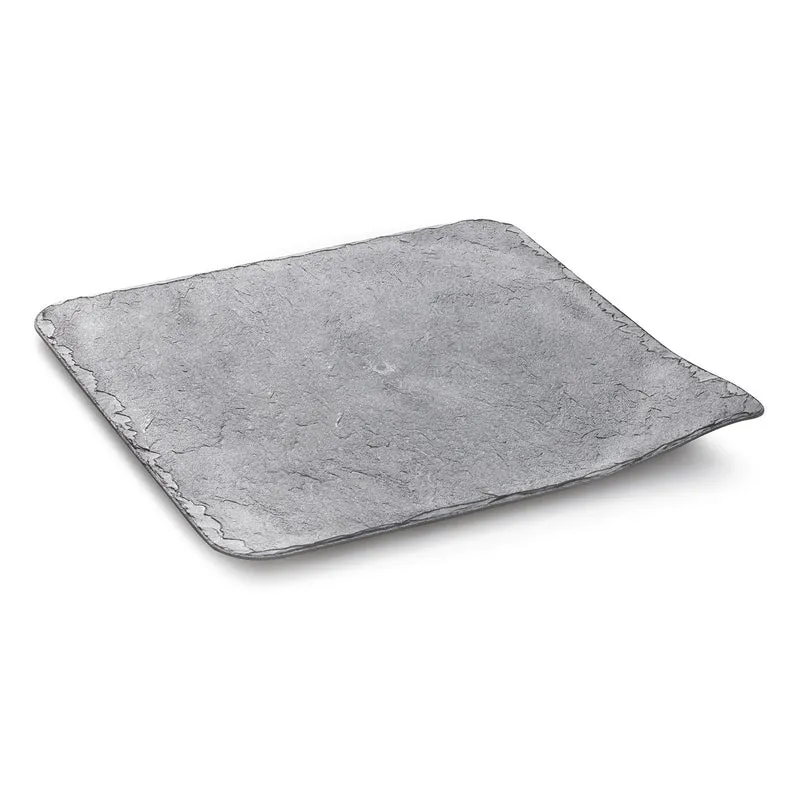 BANDEJA EFECTO PIEDRA GRIS 24X24CM