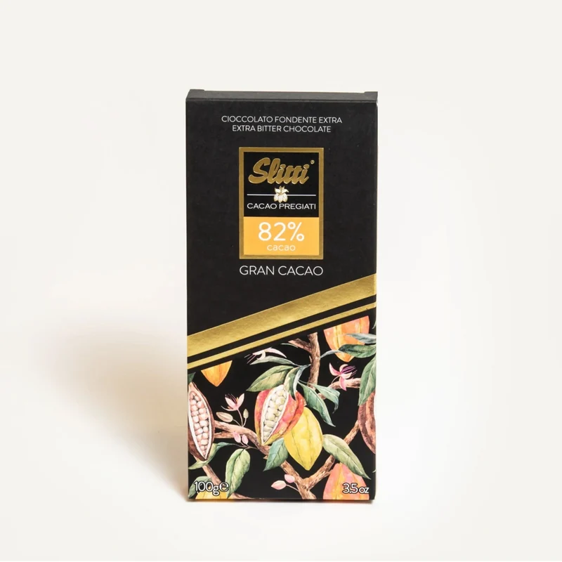 "Gran Cacao" bar 82%.