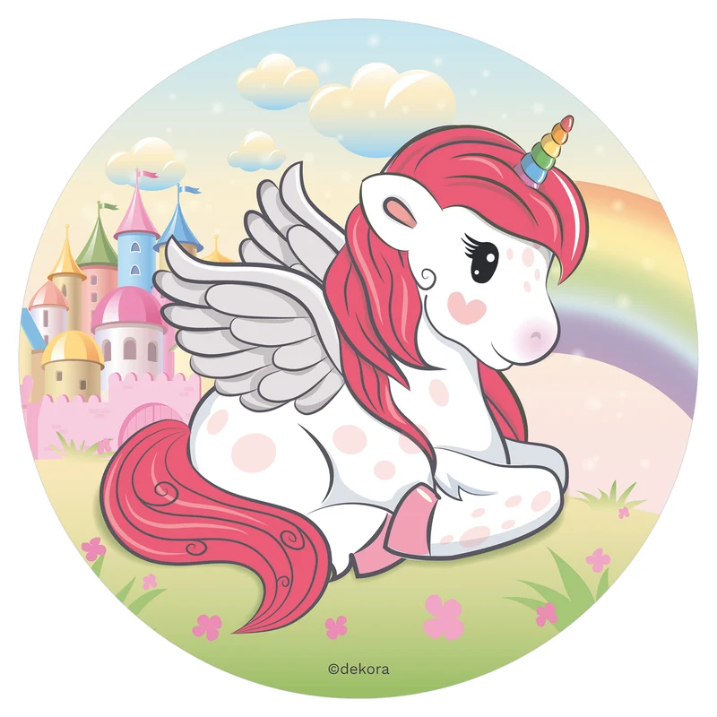 6 DISCOS OBLEA EN FOIL PARA TARTAS UNICORNIO 20 CM