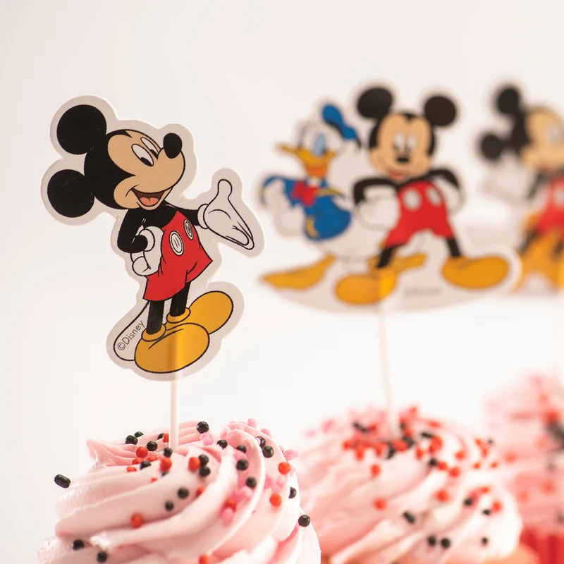 CAKE TOPPERS PAPEL MICKEY MOUSE 8 MODELOS 16 UNIDADES