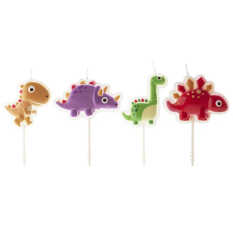 VELAS CUMPLEAÑOS DINOSAURIOS 4UD