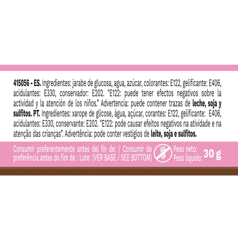 6 COLORANTES EN GEL HIDROSOLUBLE ROSA 30G
