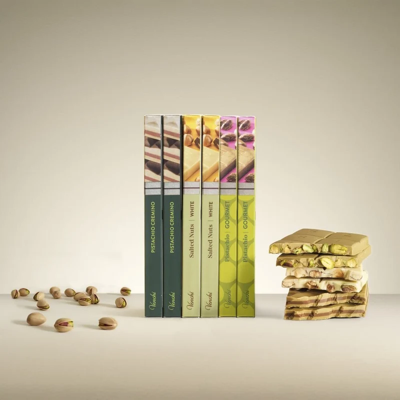 Tavolette Cioccolato Pistacchio Assortite Set da 6