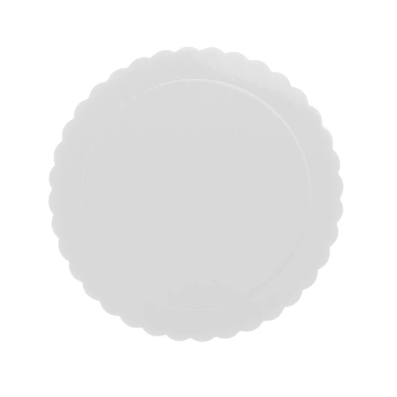 PLATO REDONDO PARA TARTA ONDULADO BLANCO 3 MM 25 CM