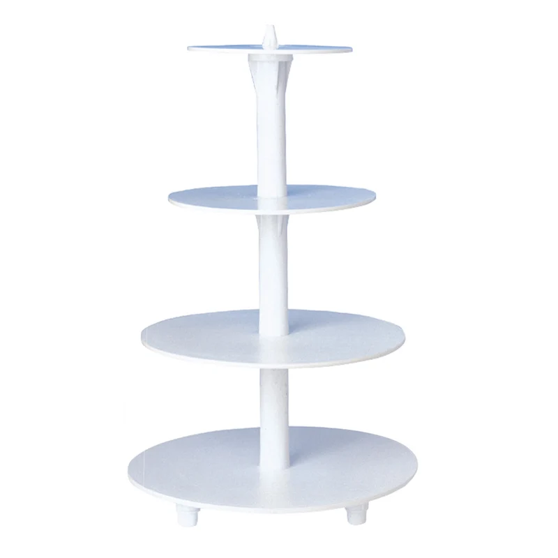 SOPORTE DE PLÁSTICO 4 PISOS PARA TARTAS Ø 35CM-30CM-25CM-20CM