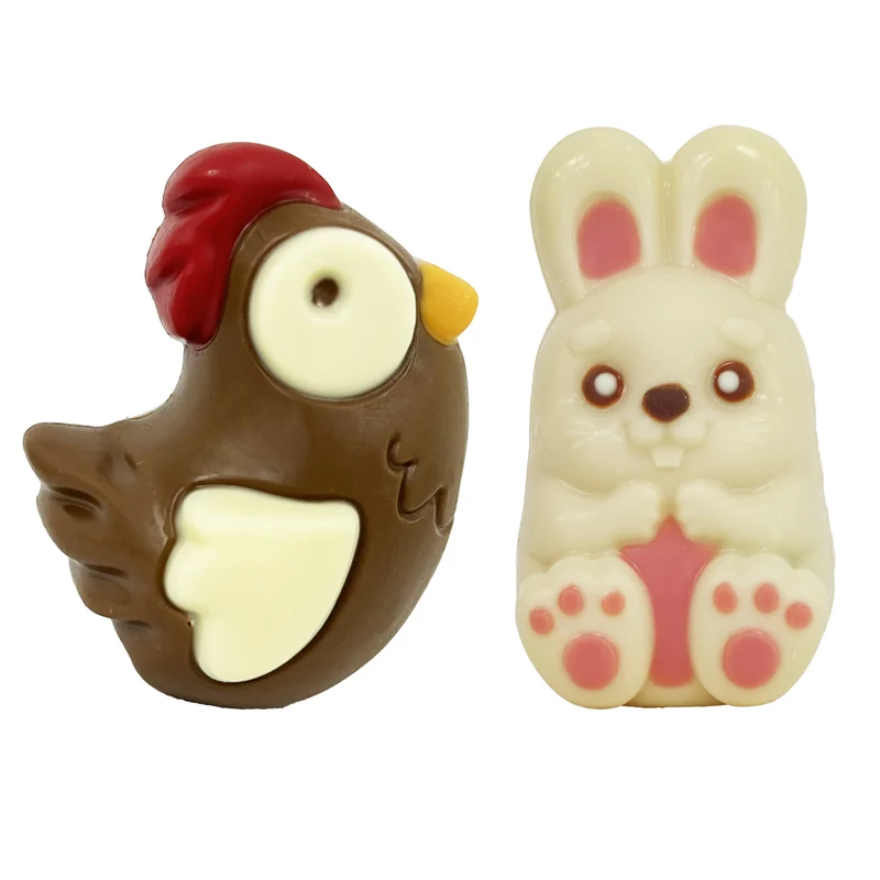 SURTIDO 3D CONEJITO Y GALLINA CHOCOLATE 55 GR