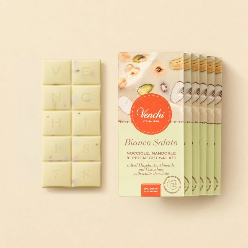Tavoletta di Cioccolato Bianco Salato Set da 6
