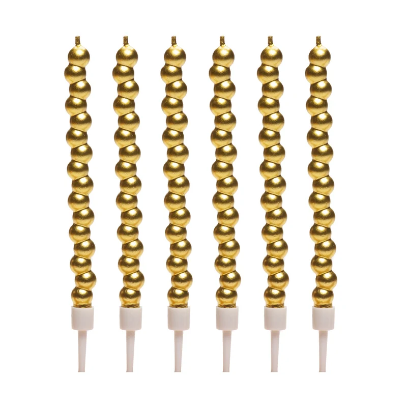 VELAS BURBUJA COLOR ORO 14CM