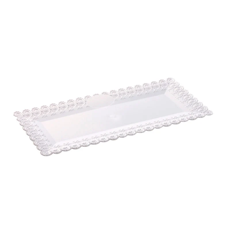 BANDEJA RECTANGULAR BLANCA VECCHIO 30X17CM