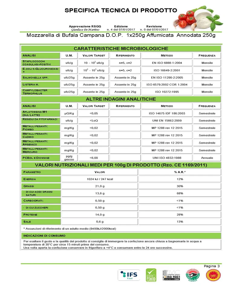 Mozzarella di Bufala Affumicata Ciuffo 250g - Vari formati