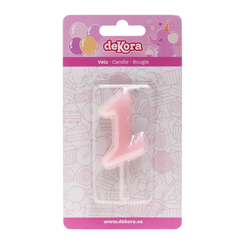VELA DE CUMPLEAÑOS COMIC ROSA BEBE | Nº1