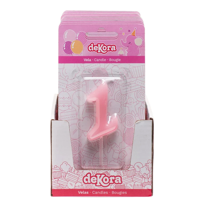 VELA DE CUMPLEAÑOS COMIC ROSA BEBE | Nº1
