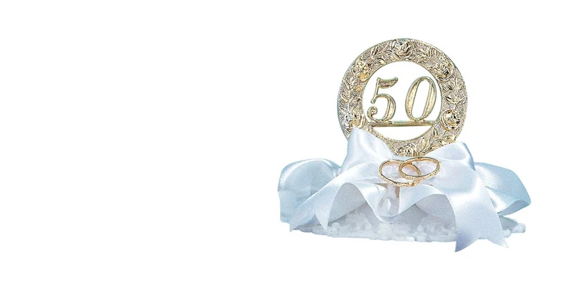 50 ANIVERSARIO CON ALIANZAS 10CM