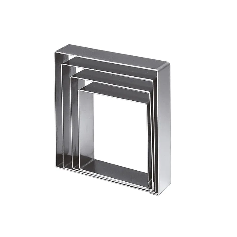 MOLDE CUADRADO ACERO INOX.6X6H5CM