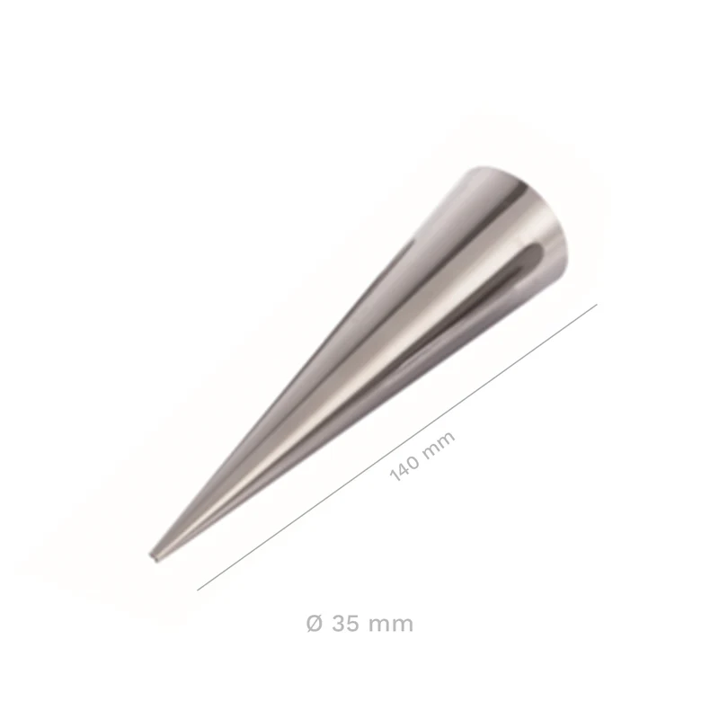 MOLDE CONO ACERO INOX Ø 35 X 140MM