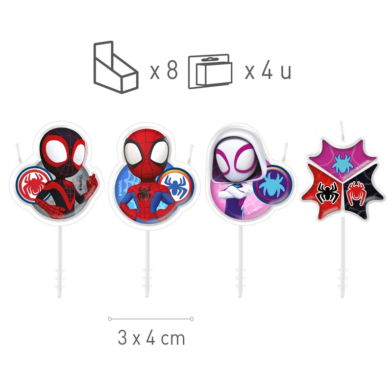 VELAS CUMPLEAÑOS SPIDEY