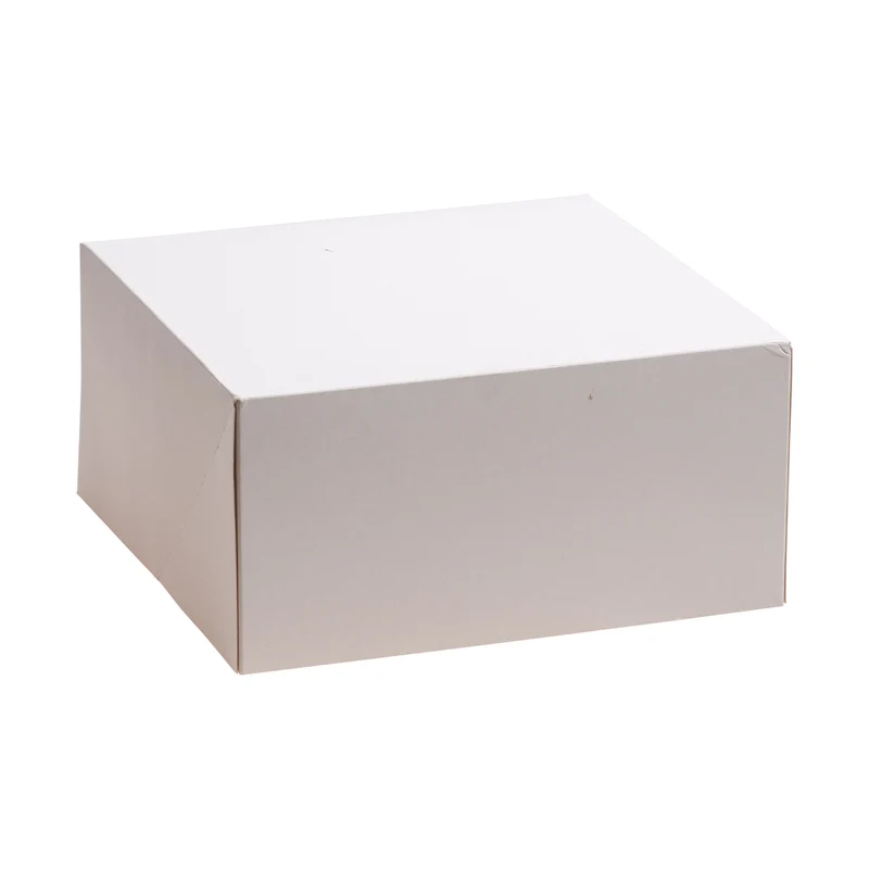 CAJA TARTA BLANCA CARTÓN 26X26X13CM