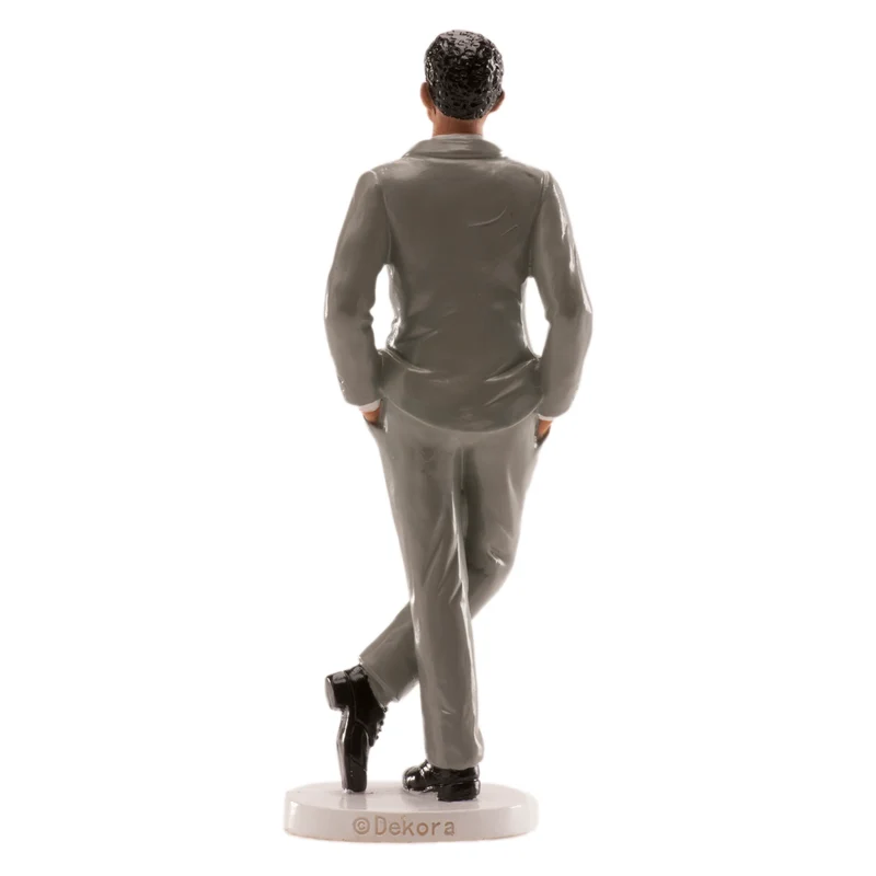 FIGURA DE BODA HOMBRE "TRAJE GRIS" 16 CM