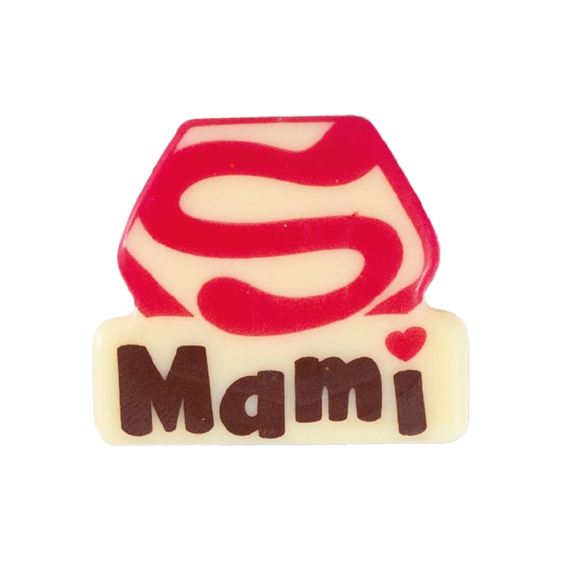 LETRERO CHOCO BLANCO SUPER MAMI -37,5 x 32,6 MM - 84 UDS