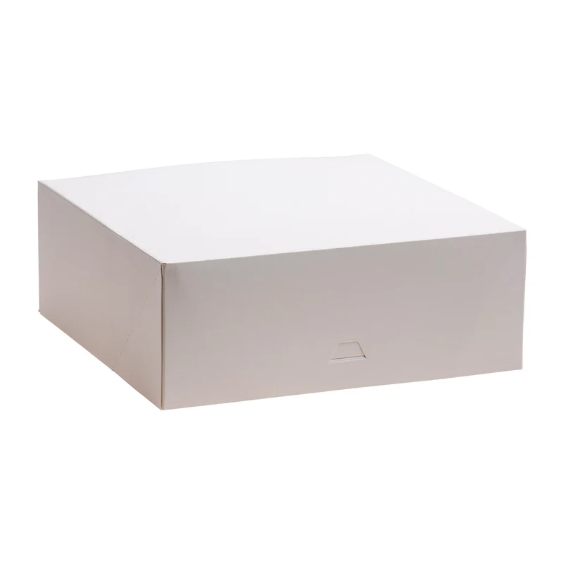 CAJA TARTA BLANCA CARTÓN 26X26X10CM