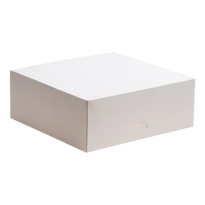 CAJA TARTA BLANCA CARTÓN 26X26X10CM