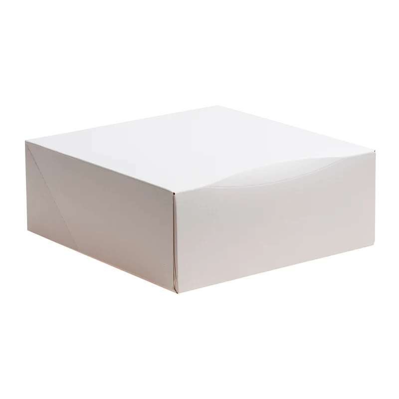 CAJA TARTA BLANCA CARTÓN 26X26X10CM