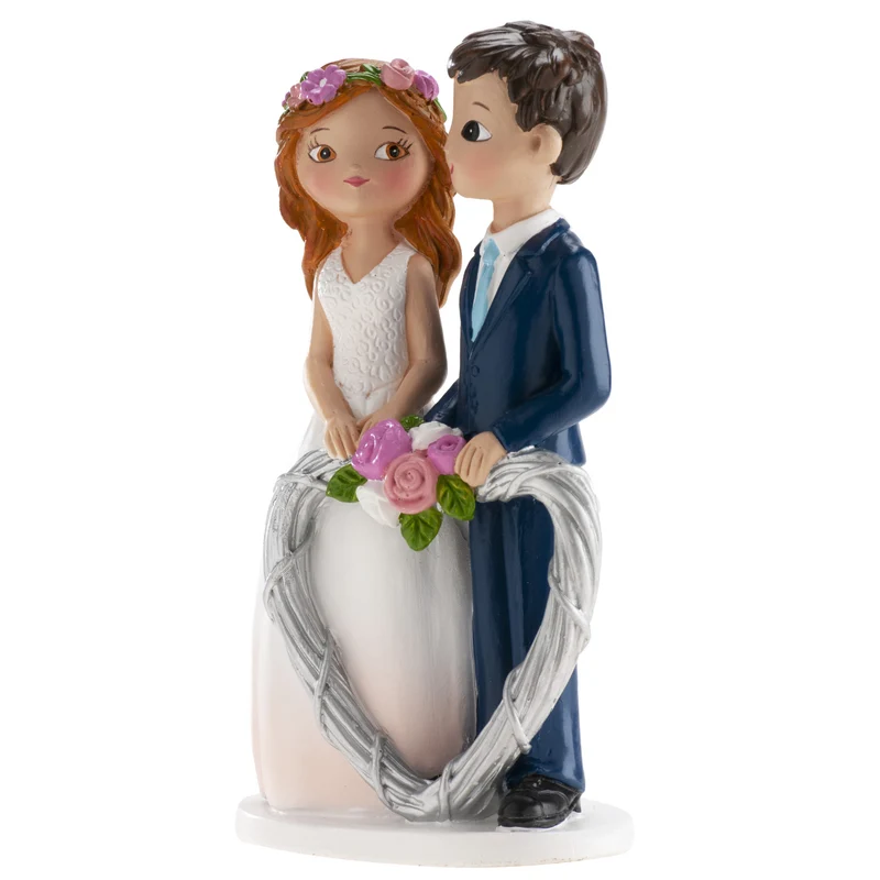 PAREJA BODA CORAZÓN 16CM