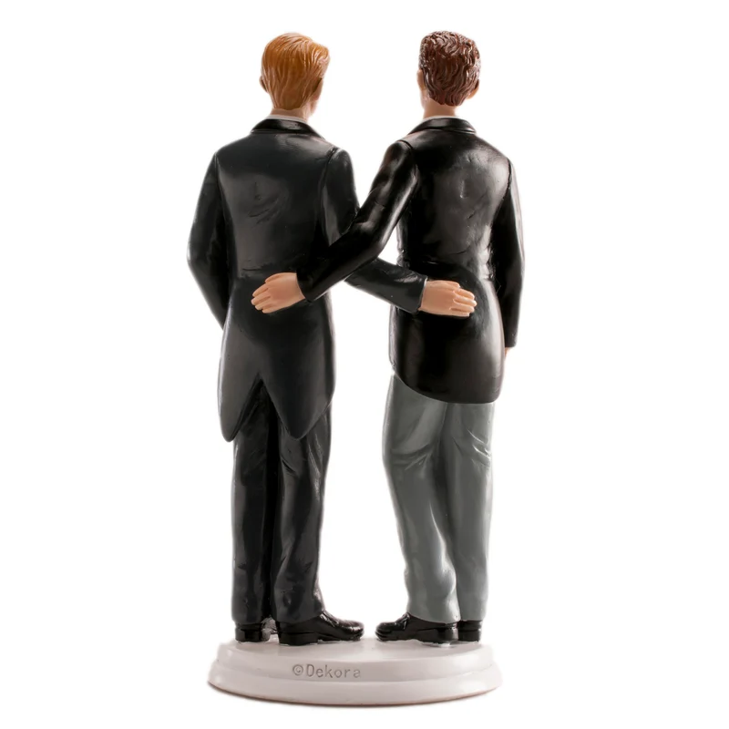 2 PAREJA BODA GAY ABRAZADOS 19CM