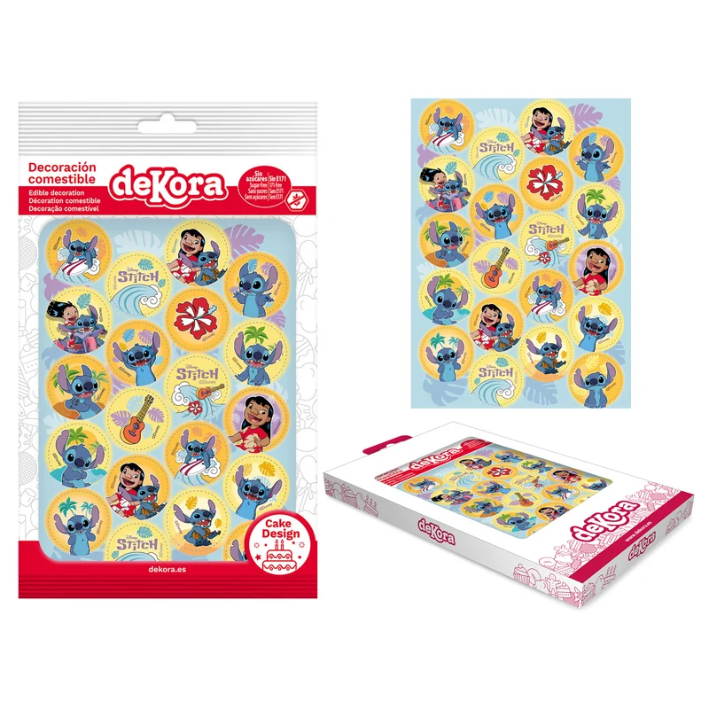 MINI DISCOS COMESTIBLES STITCH Ø 3,4CM ZERO A5