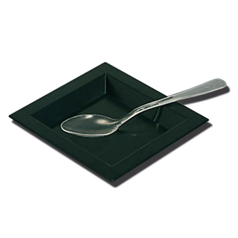 PLATO CUADRADO NEGRO 7,5 X 7,5 cm