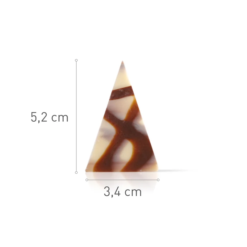 TRIÁNGULO DIABLO CHOCOLATE MIX NEGRO Y BLANCO 52X34MM