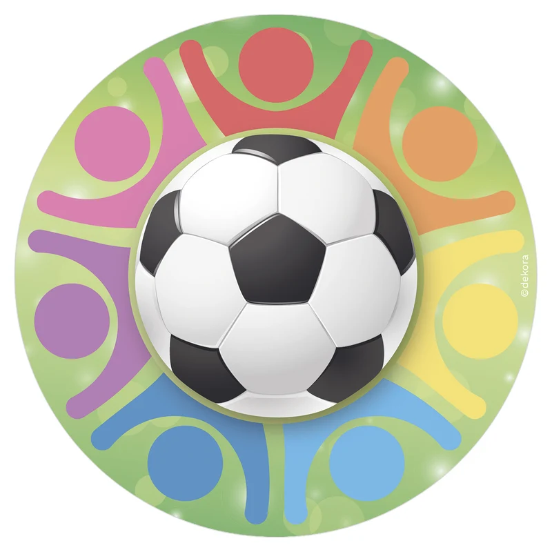 DISCO OBLEA TARTA BALÓN DE FÚTBOL 20CM