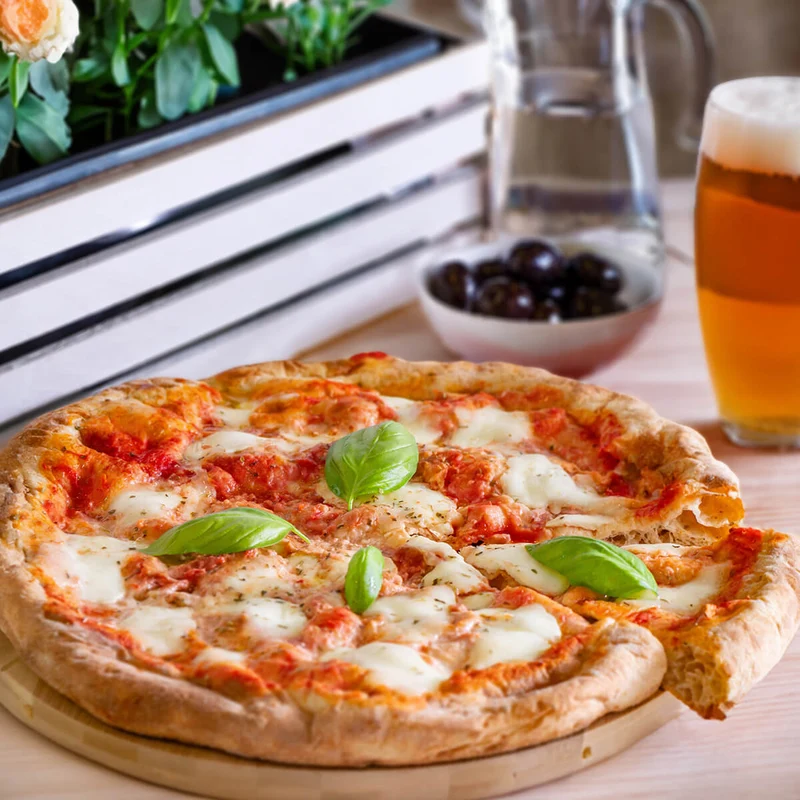 Pizza con Teff, Quinoa, Canapa e Chia
