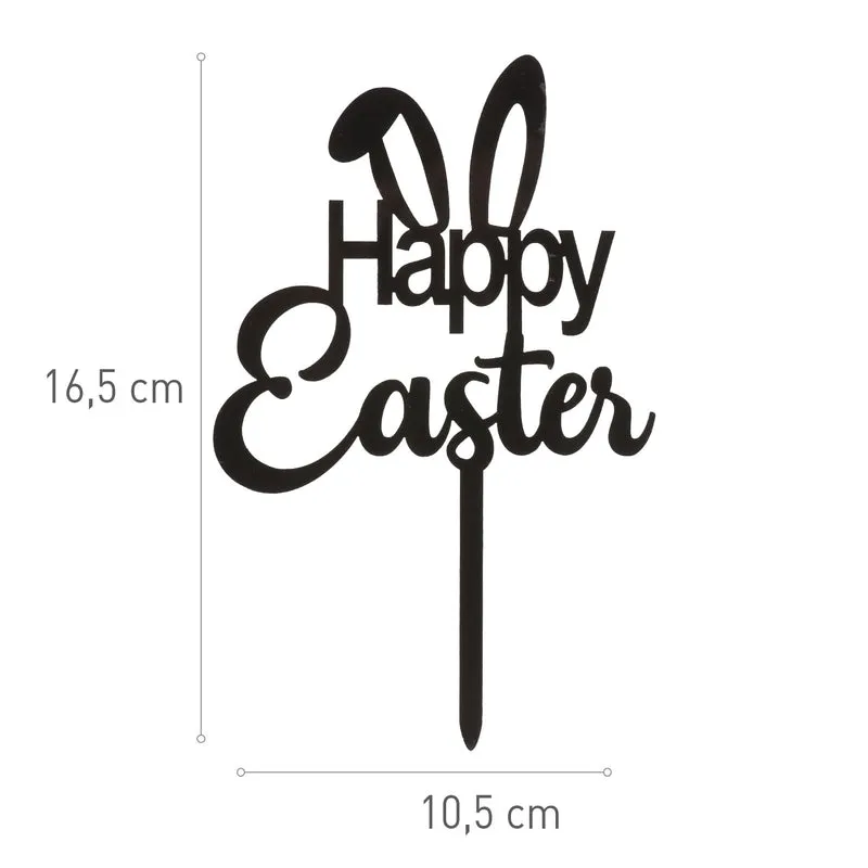 CAKE TOPPER HAPPY EASTER 16.5X10.5CM